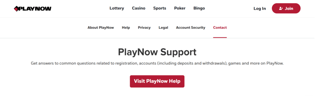 playnow casino support